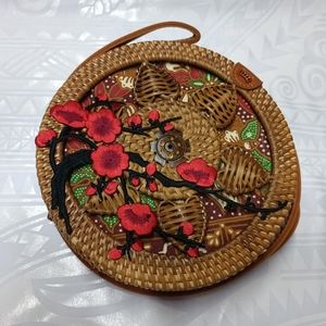 Handwoven Round Rattan Bag